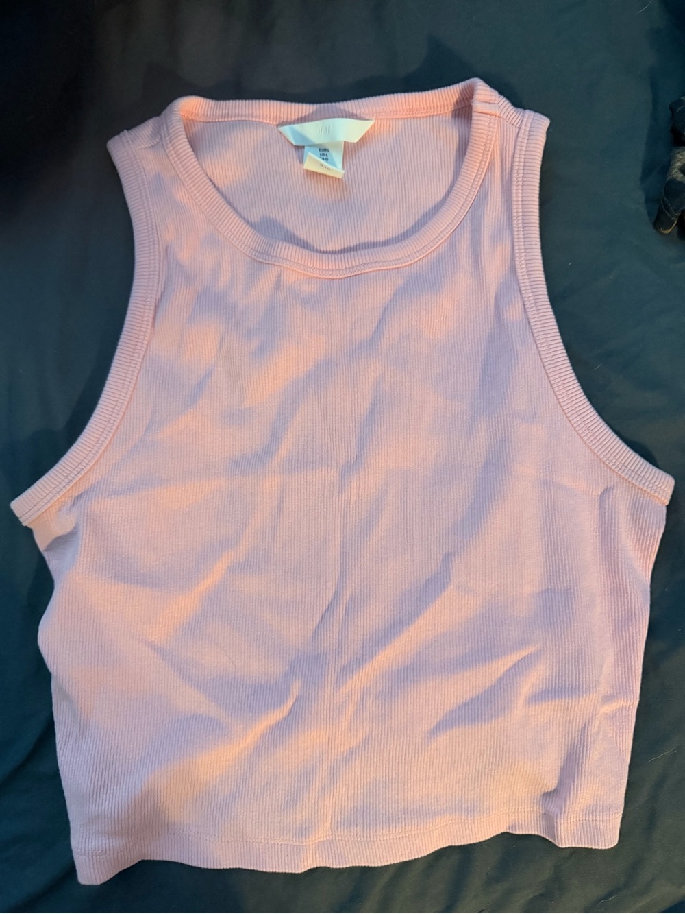 H&M Ribbed Sleeveless Tank Top - Light Pink